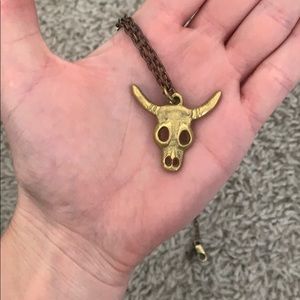 Longhorn gem necklace